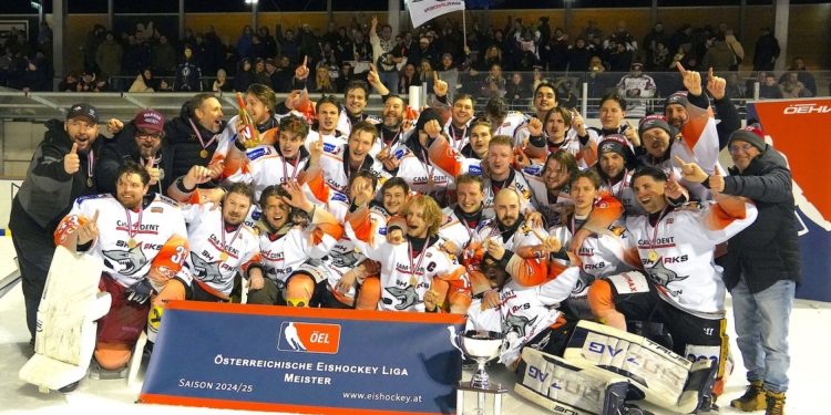 Ein Eishockeytraum wurde Wirklichkeit! Die UEHV CAM4DENT SHARKS GMUNDEN sind Meister in der ÖEL!