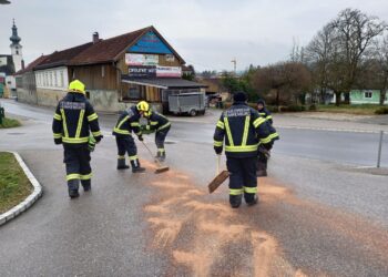 2 Kilometer lange Ölspur