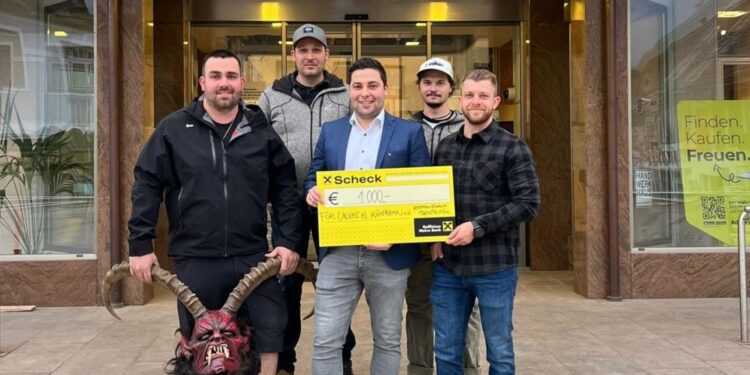 Spende vom Krampusspektakel 2025: Obertrauner Krampusgruppe auch sozial aktiv!