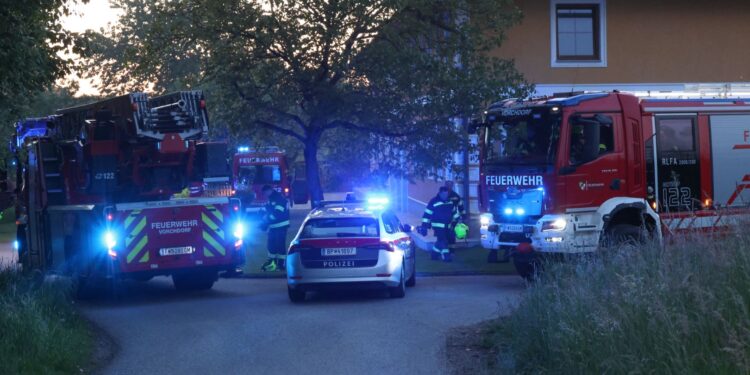Brand einer Selche auf einem Bauernhof in Vorchdorf