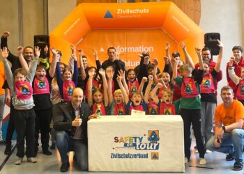 Zivilschutz-Kindersicherheitsolympiade Safety Tour 2025: Sieg für die 4. Klasse der Volksschule Grünau