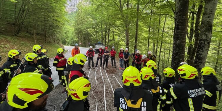 Bergrettung Obertraun: Szenario Waldbrand