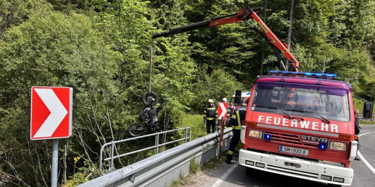 Zwei Motorradunfälle am selben Tag in Bad Ischl