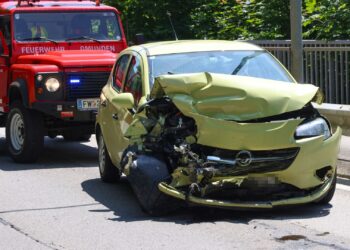 Frontalkollision in Gmunden