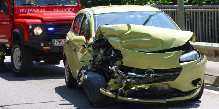 Frontalkollision in Gmunden