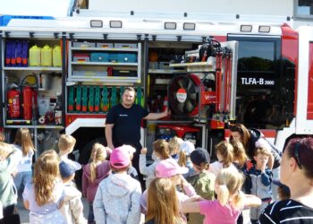 Leuchtende Augen beim Besuch der Kindergärten bei der FF Oberweis