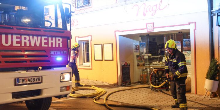 Brand in einer Metzgerei im Ortszentrum von Schörfling