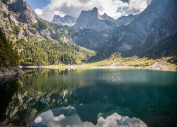 gosau, gosausee, dachstein, austria, lake, nature, mountain lake, mountains, alps, mountain landscape