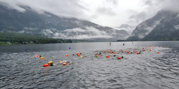 Viel Regen und tolle Leistungen beim Hallstättersee Schwimm Marathon 2025