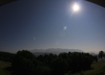 Perseiden-Sternschnuppe von der Sternwarte Gahberg