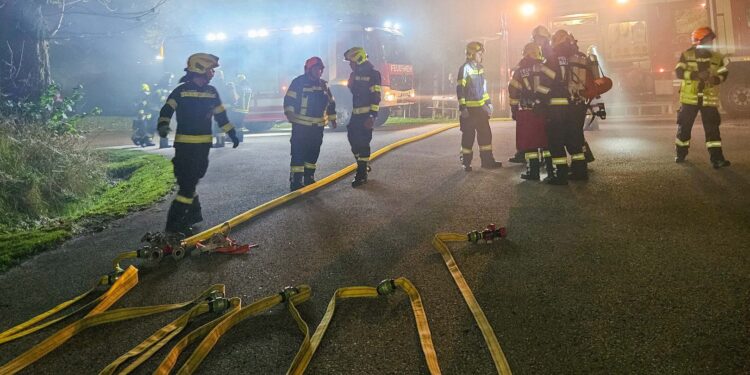 Einsatzübung Tiefgaragen-Brand