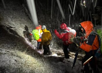 Drei Bergsteiger im Sturm am Rettenkogel aus Bergnot gerettet