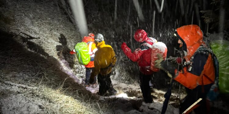 Drei Bergsteiger im Sturm am Rettenkogel aus Bergnot gerettet