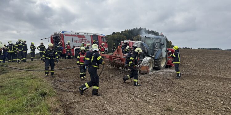 Traktorbrand in Ottnang