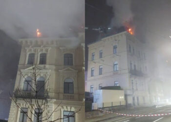 Großeinsatz bei nächtlichem Dachstuhlbrand in Gmunden