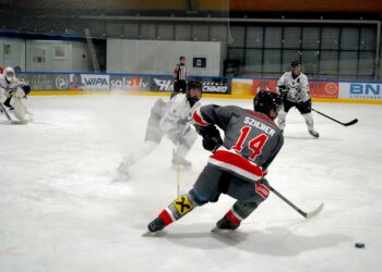 Eishockey Erfolgsserie Titelverteidigung hält an – Cam4Dent Sharks Gmunden siegen auch gegen Maribor/Slowenien klar mit 6:1
