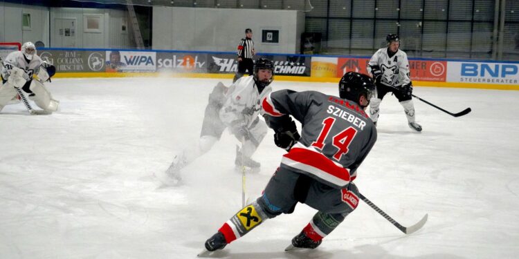 Eishockey Erfolgsserie Titelverteidigung hält an – Cam4Dent Sharks Gmunden siegen auch gegen Maribor/Slowenien klar mit 6:1