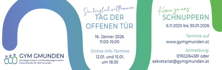 Schnuppertage am BG/BRG Gmunden – Schule erleben, Zukunft entdecken!