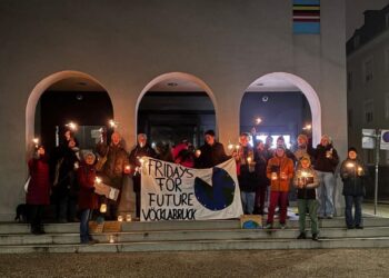 Lichtermeer von Fridays for Future Vöcklabruck