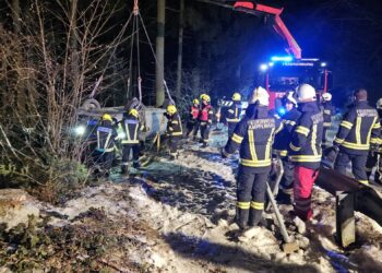 Alkolenker überschlug sich in angrenzenden Wald