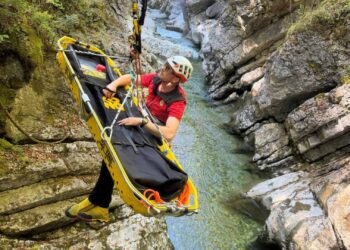 Gemeinsame Übung Bergrettung und ÖWR – Canyoning-Einsatzgruppe