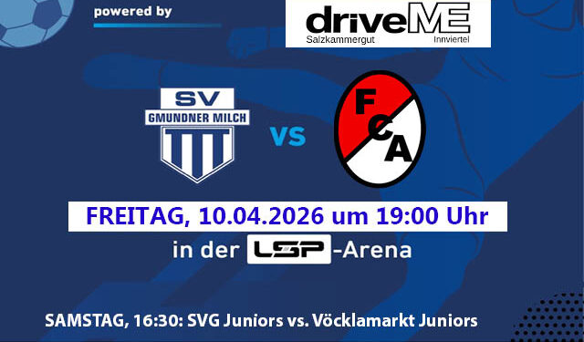 Erster gegen Zweiter: SV Gmundner Milch empfängt FC Andorf zum Gipfeltreffen