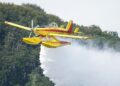 Waldbrandübung – Löschflugzeuge am Traunsee