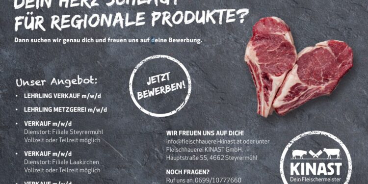 Fleischhauerei KINAST sucht engagierte Mitarbeiter:innen