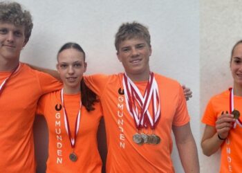 Neun Medaillen für Gmundens Leichtathletik-Nachwuchs in Linz