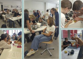 Repair Café Spezial in Vöcklabruck: Schüler helfen Schülerinnen beim Reparieren