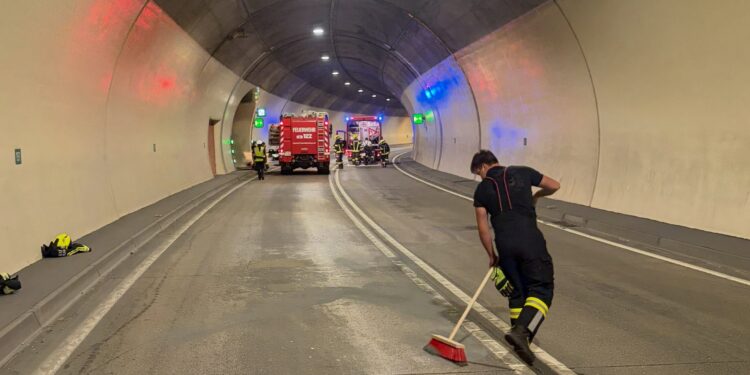 Motorradunfall im Geißwandtunnel auf der Salzkammergutstraße