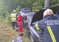 Schwerer Verkehrsunfall mit zwei eingeklemmten Personen in Kaltenbach beübt
