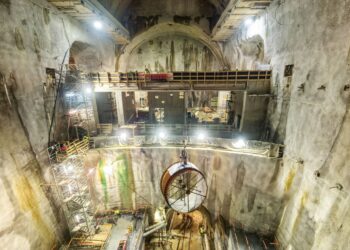 Pumpspeicherkraftwerk der Energie AG in Ebensee: Montage der ersten Großkomponenten