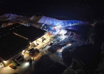 Brand bei einem Recyclingunternehmen in Ohlsdorf