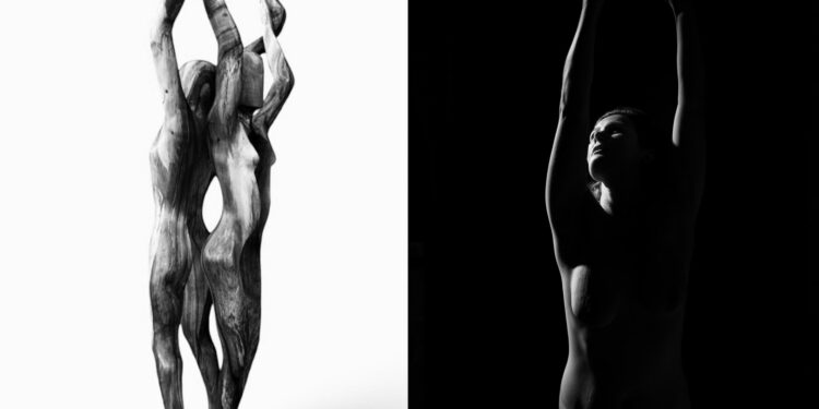 „Mensch sein – in Fotografie und Skulptur“