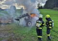 Traktorbrand: Landwirt verhinderte Schlimmeres